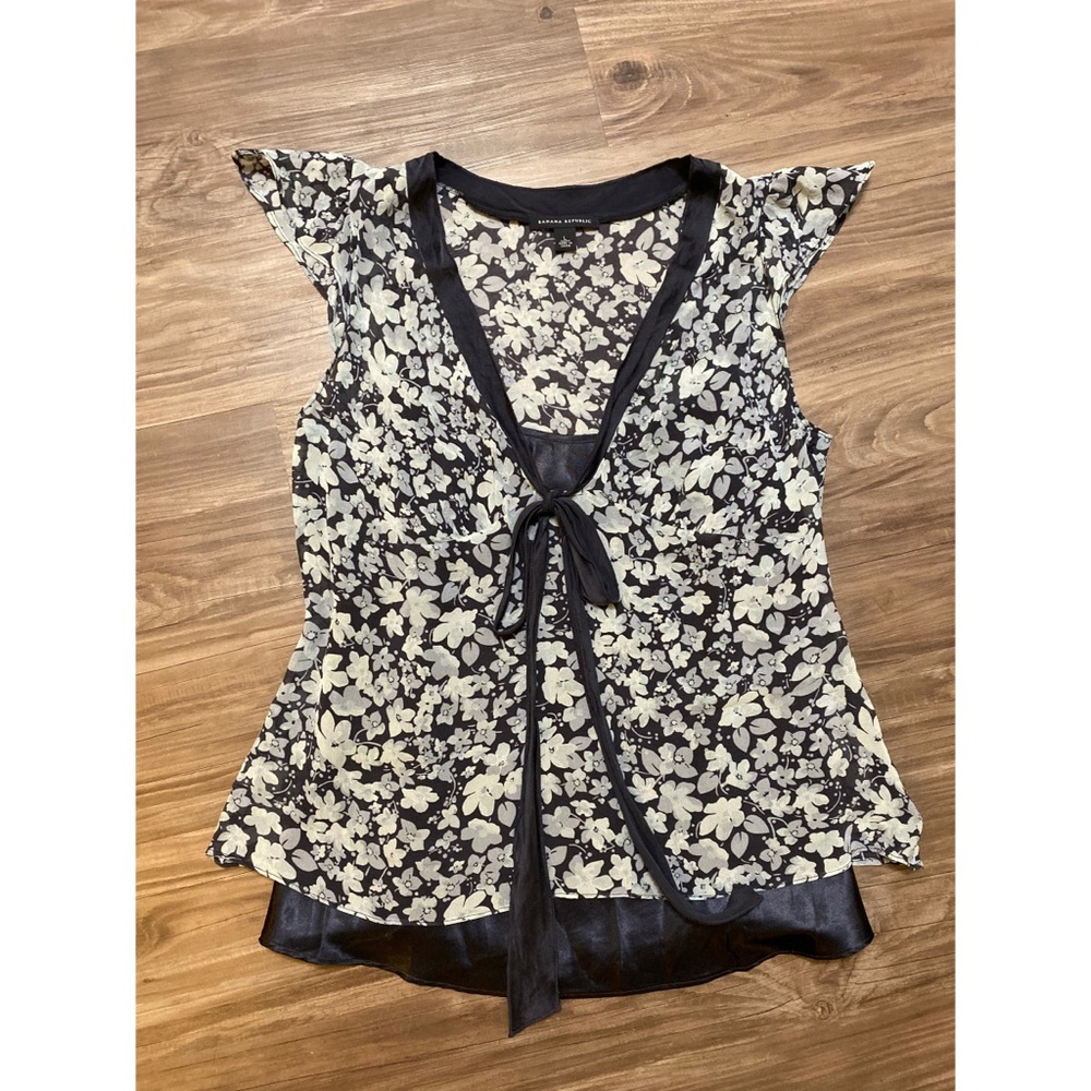 Silk Floral Banana Republic Blouse